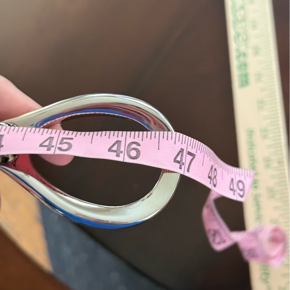 Metallic Gold Belt w rhinestone buckle y2K adjustable - Picture 7 of 7